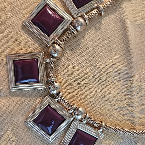 Vintage Topaz Geometric Pendant Necklace - Picture 5 of 8